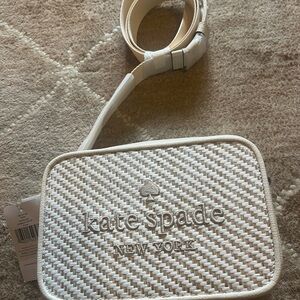 Kate Spade Ivory Woven Crossbody Bag